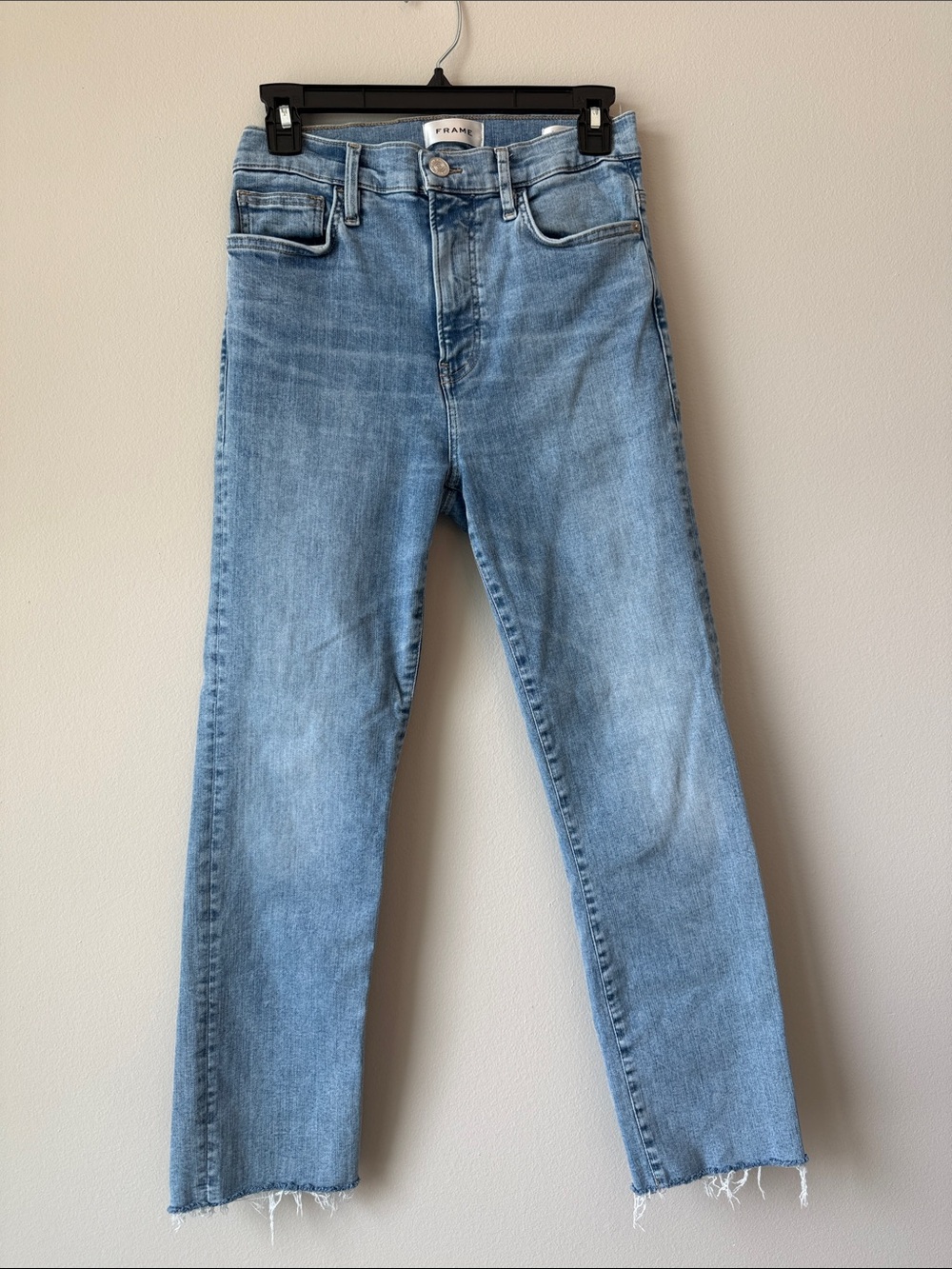 FRAME Light Blue Le High Straight Jeans